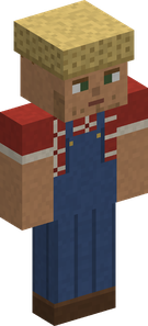A farmer in dungarees
