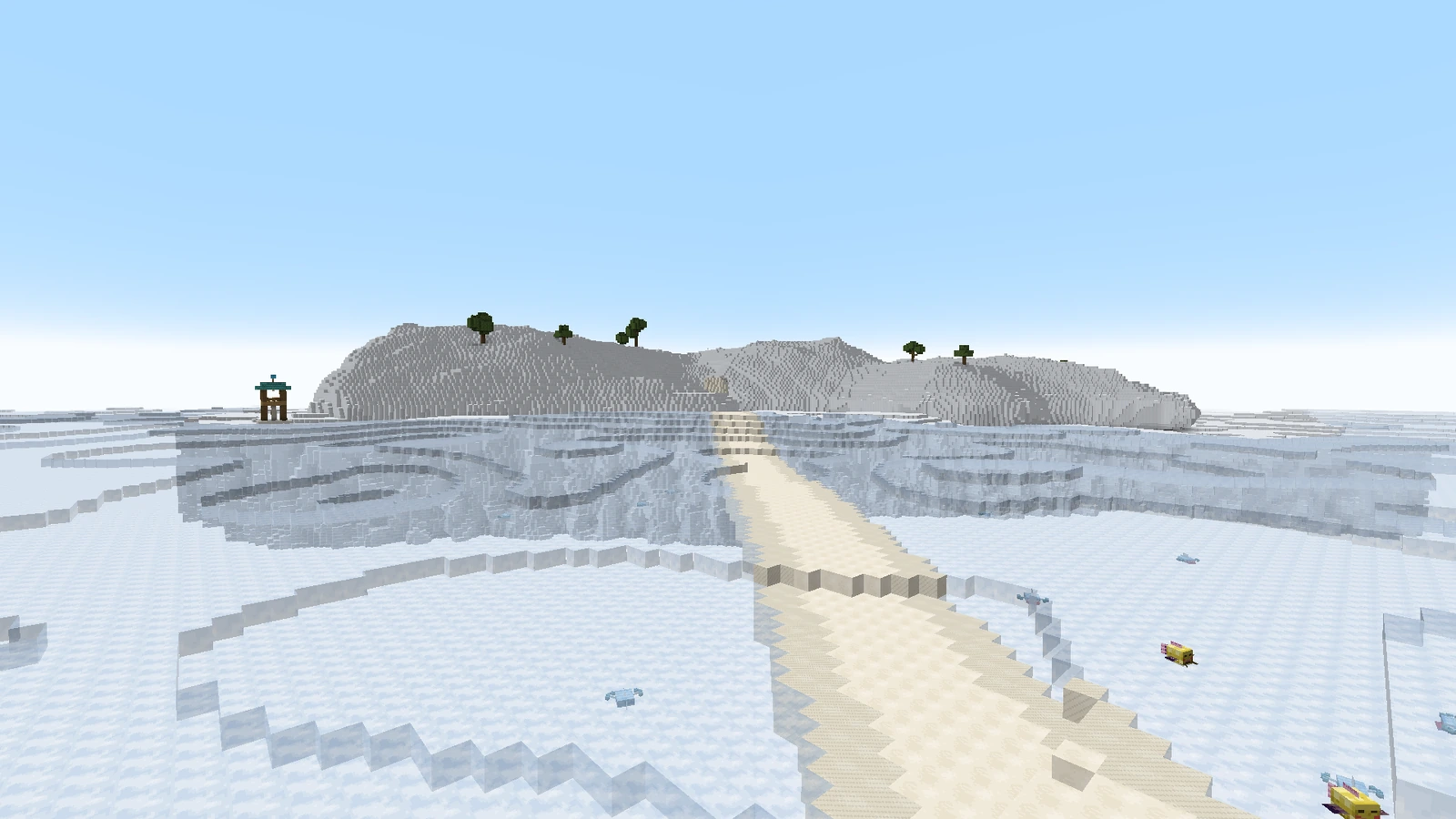 A Milky Road running across the cloud sea to an island